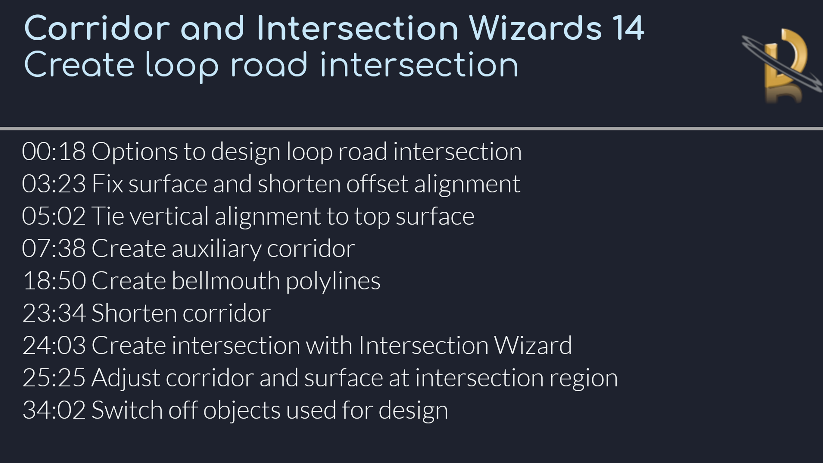 Corr. and Intersec. Wizards 14-Create loop road intersection